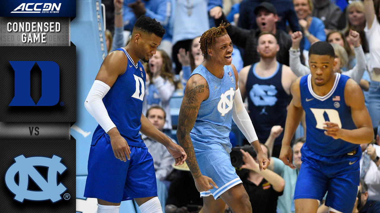 Duke vs North Carolina Condensed Game 2019-20 ACC Mens Basketball